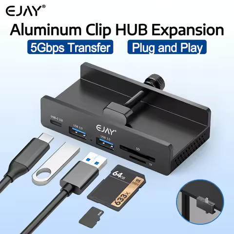 EJAY USB HUB USB 3.0 Splitter Adapter with Power Supply High Speed Data Transfer For MacBook Pro iMa