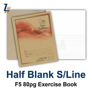 80P✦Half Blank Single Line✦F5 Craft Exercise Book / Buku Latihan Kraft (Uni / Spectra)