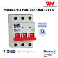 MAXGUARD 3 POLE 6kA MCB Type C (6A/10A/16A/20A/25A/32A/40A/50A/63A)