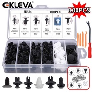 EKLEVA 100PCS Sekrup Ekspansi Plastik Universal Mobil Plastik Clip Kancing Motor Serbaguna Set