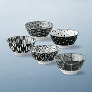 日本美濃燒 - 小紋飯碗組(5件式)