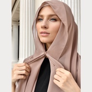 LMLAVEN Newest Instant Chiffon Hijab With Magnetic Buckle Plain Woman Muslim Hijab Scarf Islamic Tur