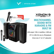 Vinnfier VF Xenon 9 BTRM 2.1 Speaker 200W Max Bluetoorh Karaoke Speaker Subwoofer Micro SD Card USB 