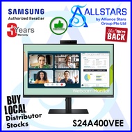 (ALLSTARS : We Are Back Promo) Samsung S24A400VEE / S24A400 24" S4 Webcam Monitor / In-built webcam, microphone and speakers, perfect for collaboration / Built-In-Speaker, Height Adjustable, VESA Mount Compatible 100x100m (Warranty 3years with Samsung SG)