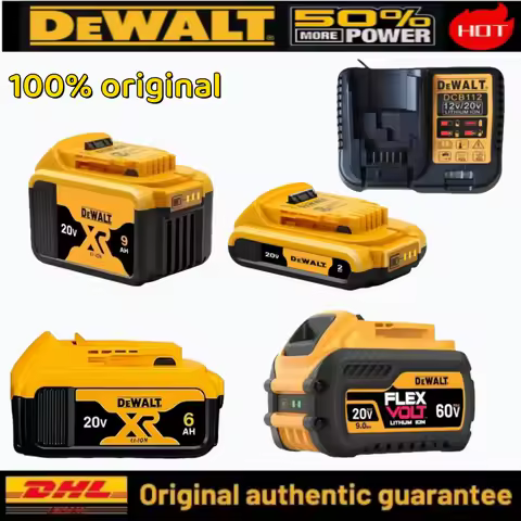 For Dewalt 20V 6.0Ah Battery 18650 ‌Li-Ion 60V 9.0Ah Power Tool Battery 120W High Power Rechargeable