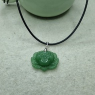 Lotus-shaped stone necklace