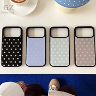 ins Korean Color Polka Dot Simple Epoxy Suitable For iPhone 17 16 15 14 Pro Max i15 i16 17Pro Phone 