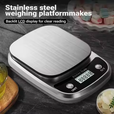 1pc Accurate Digital Kitchen Scale for Cooking and Baking - 22lb Capacity in Grams and Ounces Perfec