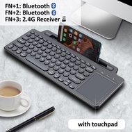 2.4G Wireless Bluetooth Keyboard with Number Touchpad Mouse Card Slot Numeric Keypad for Android IOS Desktop Laptop PC TV Box