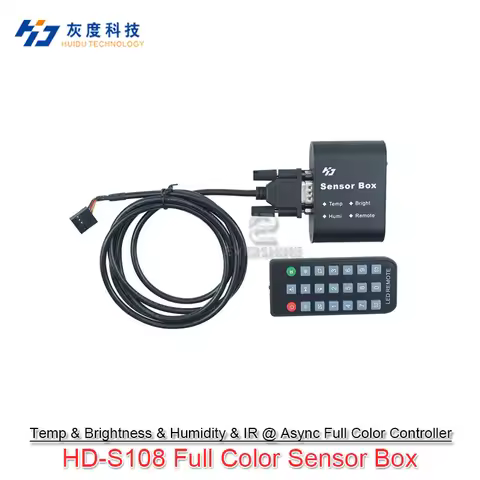 Huidu RGB Full Color Function Sensor Box Support IR,Temperature/Humidity/Brightness Sensor Work With