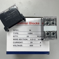 DIN RAIL TERMINAL BLOCK-IN TYPE (12/13/20/30/411/60/100BK)