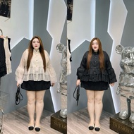 (Big Size Cup) S97 Set of layered sleeveless shirt + big size skirt pants 70-120kg