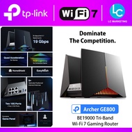 TP-Link Archer GE800 BE19000 Tri-Band Wi-Fi 7 Gaming Router With Tri-Band 2x 10G + 4x 2.5G ports Eas