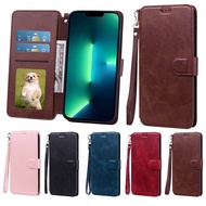 Flip Phone Case iphone Suitable for Apple 16promax Cross-Border Leather Case Samsung A55S24 Card For