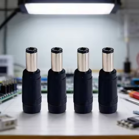 76HD PVC Metal DC5521 Female to DC6530 Male Barrels Plug Adapter Connectors, Straight Inlines Power 