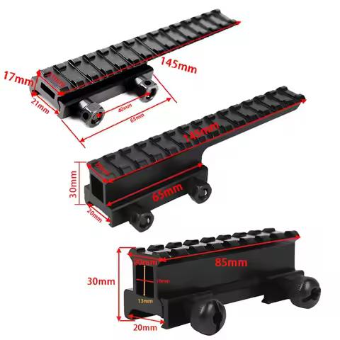 11mm To 20mm Dovetail To Picatinny Weaver Rail Conversion Scope Mount Base 20mm Rail Riser Mount for