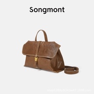 Songmont Messenger Bag Travel Genuine Leather Shoulder Bag Fashion Handbag