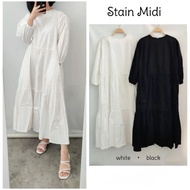 STAIN MIDI DRES / DRES WANITA TERMURAH