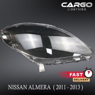 NISSAN ALMERA 11 12 13 HEADLAMP COVER / HEADLIGHT COVER / HEADLAMP LENS / HEADLIGHT LENS