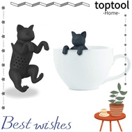 TOPTOOL Cat Tea Bag, Spice Filter Reusable Silicone Tea Infuser Filter,  Cat Coffee Diffuser Filter 