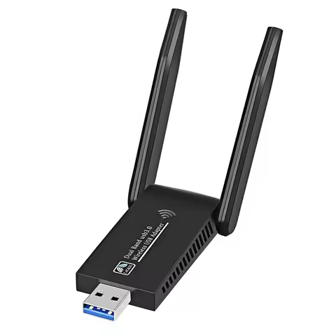 USB Wifi Adapter 1300Mbps RTL8812BU Dual Band for PC Black Ethernet Wi-Fi Dongle External Antenna Wi