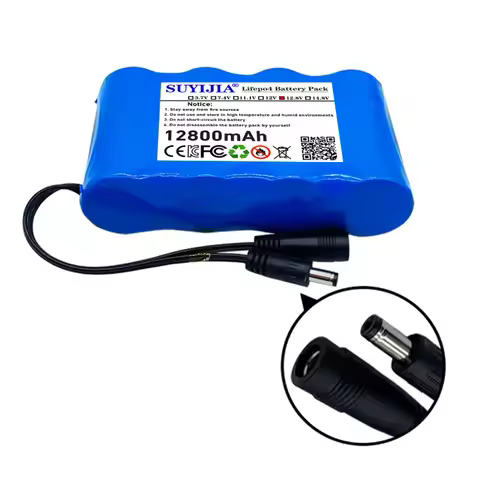 New 32700 Lifepo4 Battery Pack 4S1P 12.8V 1.28Ah with 4S 40A Balanced BMS for Electric Boat and Unin