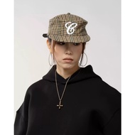 [ZIPPER] 6cRAyon Pillbox Cap Houndstooth