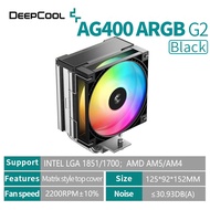 Deepcool | DeepCool AG400 ARGB G2 Air Cooler 4 Heat Pipes PWM Processador CPU Radiator for LGA1700 1