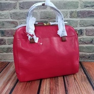 TAS KULIT WANITA SELEMPANG FOSSIL RACHEL SATCHEL RED