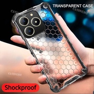 Realme C61 2024 Shockproof Bumper Transparent Honeycomb Casing For Realmi C61 4G C63 Realme C61 Real