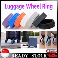 [SG]8Pcs Rubber Ring Luggage Wheel Covers  Silent Luggage Wheel Protector Cover Travel Luggage Reduce Noise Wheels