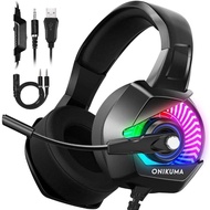 ONIKUMA K6 Gaming Headset Stereo Game Headphones with Mic & RGB Light