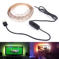 USB LED Strip Lamp SMD3528 DC5V 1M 2M 3M 4M 5M With Switch Flexible LED Light Tape Ribbon TV Desktop