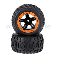 2PCS Tires Wheels Rims for HBX 16889 1/16 RC Car Vehicles Spare Parts M16038