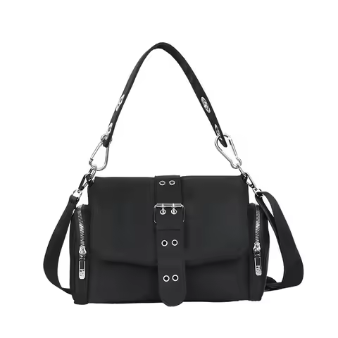 Nylon Women Shoulder Crossbody Bag Black Fashion Rivet Axillary Bags Brand Design Ladies Female Hand