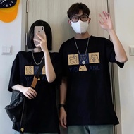 2024 รุ่นใหม่ เสื้อคู่รักชายหญิง oversize เสื้อผ้าแฟชั่นวัยรุ่นน่ารัก สไตล์เกาหลี เสือยืดโอเวอร์ไซส์