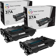 LD Compatible Toner Cartridge Replacement for HP 37A CF237A (Black, 2-Pack)