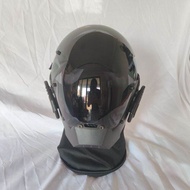 หมวกกันน็อค Cyberpunk คอสเพลย์เดรดล็อกหน้ากากเย็นพร้อมไฟ LED Shinobi หน้ากากซามูไร braids ของขวัญคริ