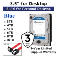 Blue PC Desktop HDD Hard Disk 3TB 4TB 6TB 8TB 10TB HDD 3.5" CCTV HDD Hard Drive
