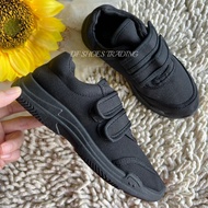 SIZE 25-36 Kasut Sekolah Hitam Lekat Murah Black School Shoes
