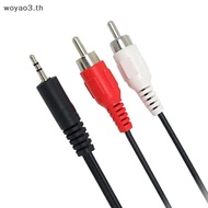 [Woyao] 1.2m 3.9 Feet 3.5mm Plug Ja to 2RCA Male Audio Cable Splitter Phone to Speaker [TH]