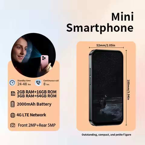 ONEMYTH M17 Pro 4G Mini Smart Android Phone, 4.0-inch 3+64GB, GPS, supports Play Store, portable for