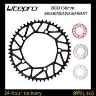 Litepro chain wheel road folding bike chain wheel 130 BCD 9 10 11 speed hollow CNC alloy single disc 50/52/54/56/58t chainring