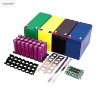 AMENDO 12V Lead Acid Battery Box 18650 Cells ABS Storage Box 3x7 Holder Battery System 18650 Lithium