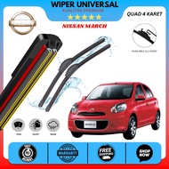 Nissan March Windshield Wiper 4 Rubber Set RightKiri