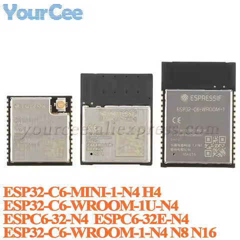 10pcs/1pc ESP32-C6-WROOM-1 1U N16 N8 N4 ESP32C6 ESP32-C6-MINI-1-H4 2.4G Wi-Fi 6 Ble 5 Wifi Wireless 