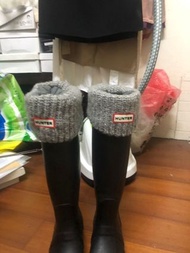 轉賣 歐美 好萊塢 雨鞋 雨靴 切爾斯 正品 專櫃 hunter boots 針織 毛線 襪套 ig 基本款 厚底 霧面 高筒