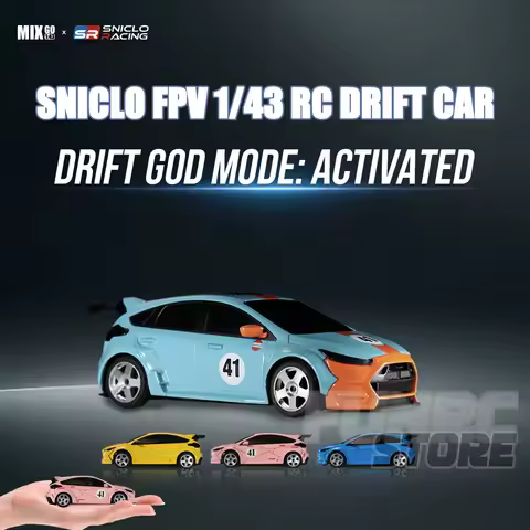 SNICLO 1/43 MG044 RTR Drift Car 4WD FPV Remote Control Racing Car Can Shoot RC Model Toys Adult and 