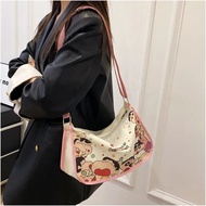女包women's bag帆布斜挎包大容量通勤包2024新款包包单肩运动百搭背包饺子包女新款26.4.20