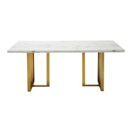 SB Design Square STONE GALLERY โต๊ะอาหารขาสแตนเลสท๊อปหิน รุ่น VAGON สีขาว (180x90x75 ซม.)